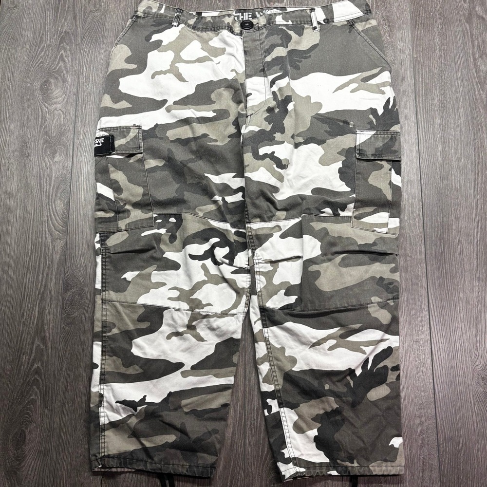 Grey Five Nine G59 Camo Cargo Pants Mens XXXL White Grey Black Till World Burns